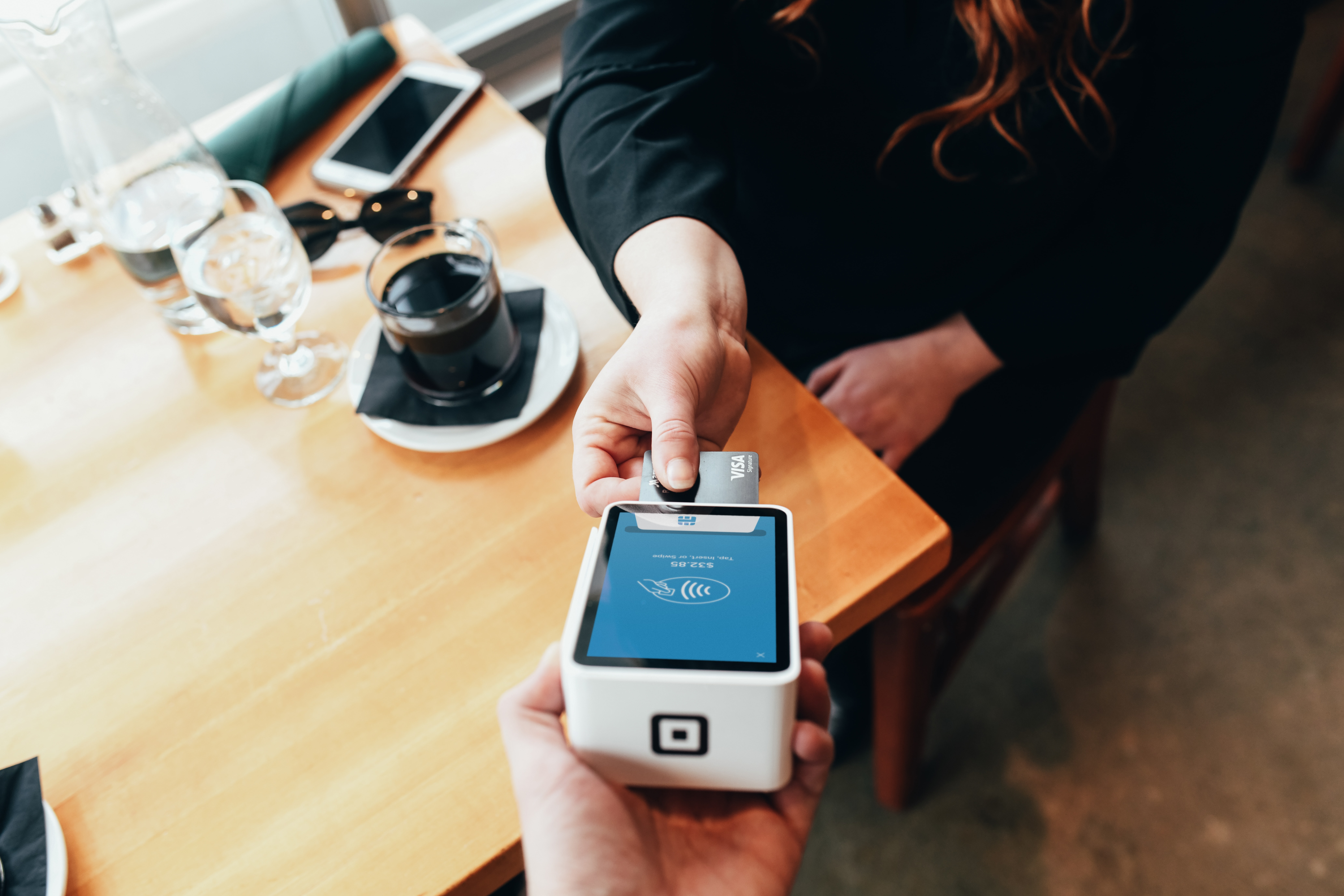 Point of sale terminal processing a payment